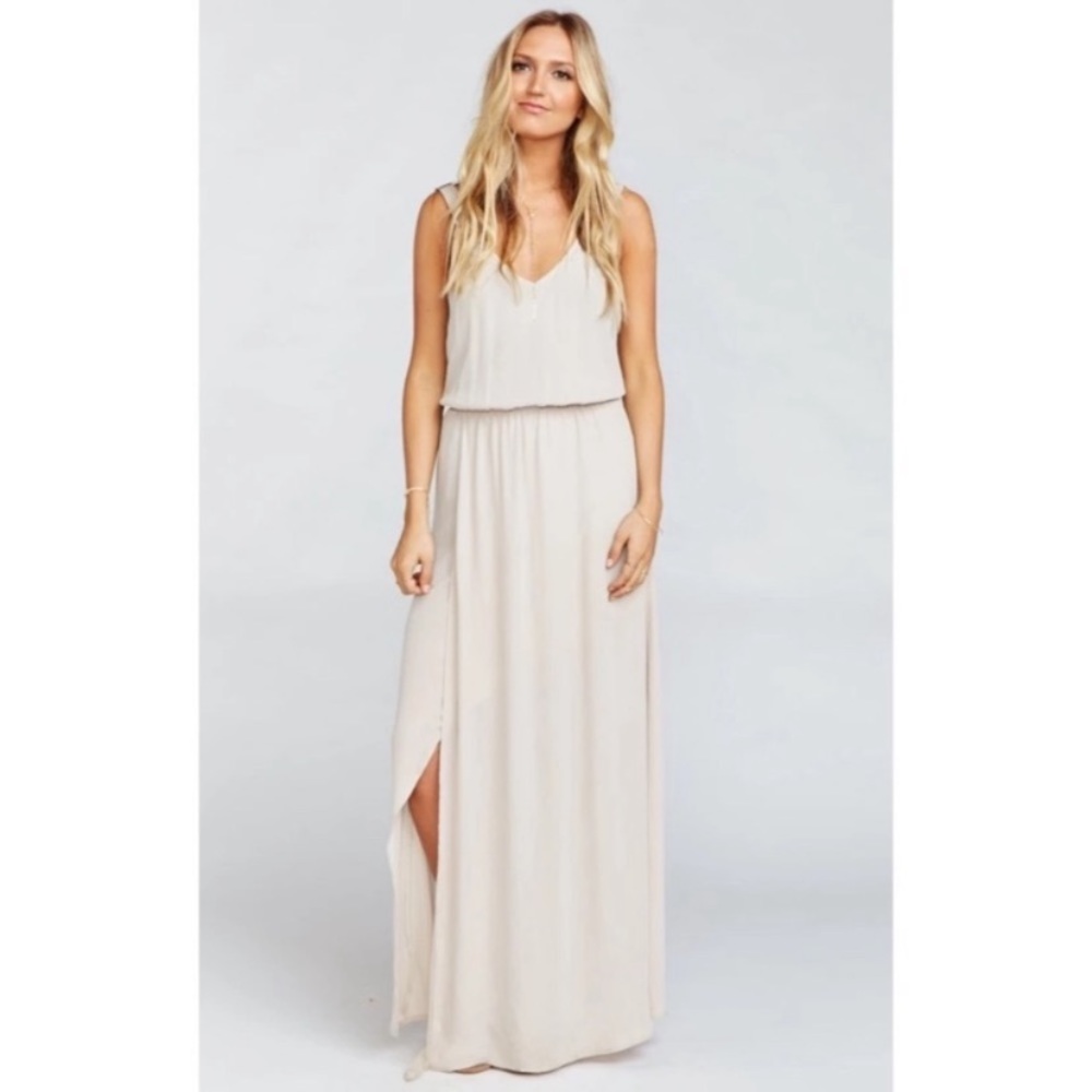 Show Me Your MuMu Kendall Maxi Dress V Neck Medium Wedding Bridesmaid